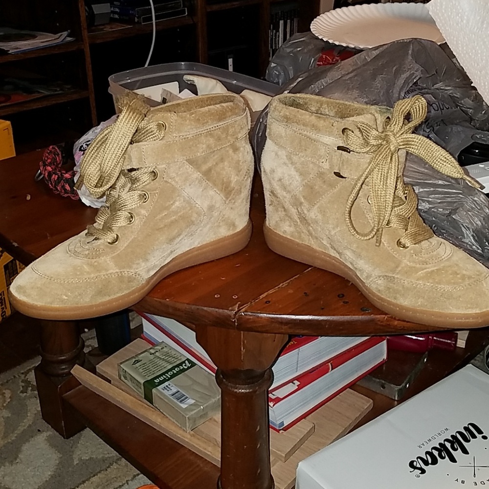 Suede Aldo Wedge Sneakers - Picture 6 of 6